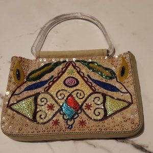 Vintage Hand Stitched Sequin Purse